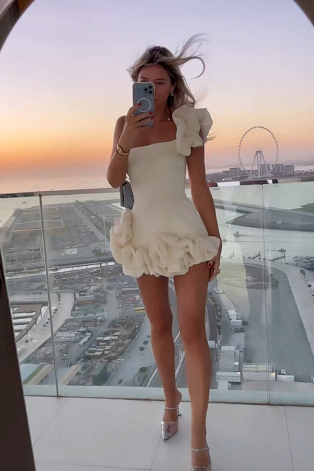 White Strapless Bodycon Homecoming Dress with Ruffles Newinlook White Strapless Bodycon Homecoming Dress with Ruffles Newinlook