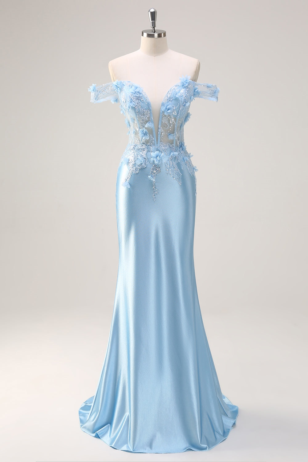 Strapless Sleeveless Long Mermaid Formal Dress With Appliques Pleated