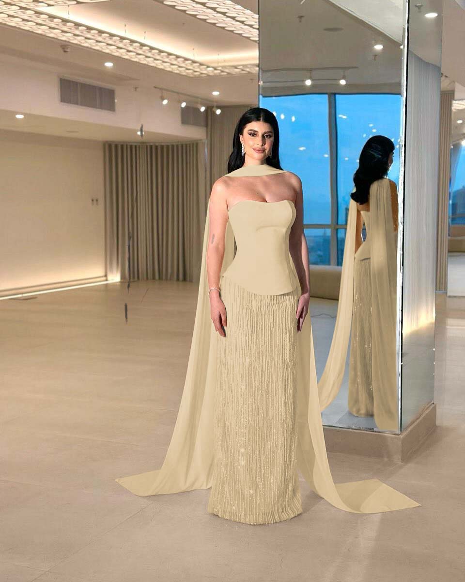 Charming Strapless Sleeveless Long Formal Dress With Beading Pleated