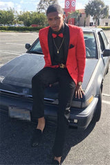 Newinlook Red Shawl Morning Suit - Bespoke Wedding Suit with Jacquard, Morning Suit