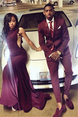 Newinlook Burgundy Party Prom Suit - Bespoke One Button, 2 Pieces for Man