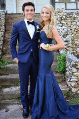 Newinlook Royal Blue One Button Homecoming Suit with Peaked Lapel