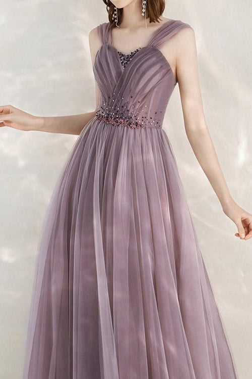 Elegant Infinity Tulle Off the Shoulder Sweetheart Long Formal Dress With Sequins