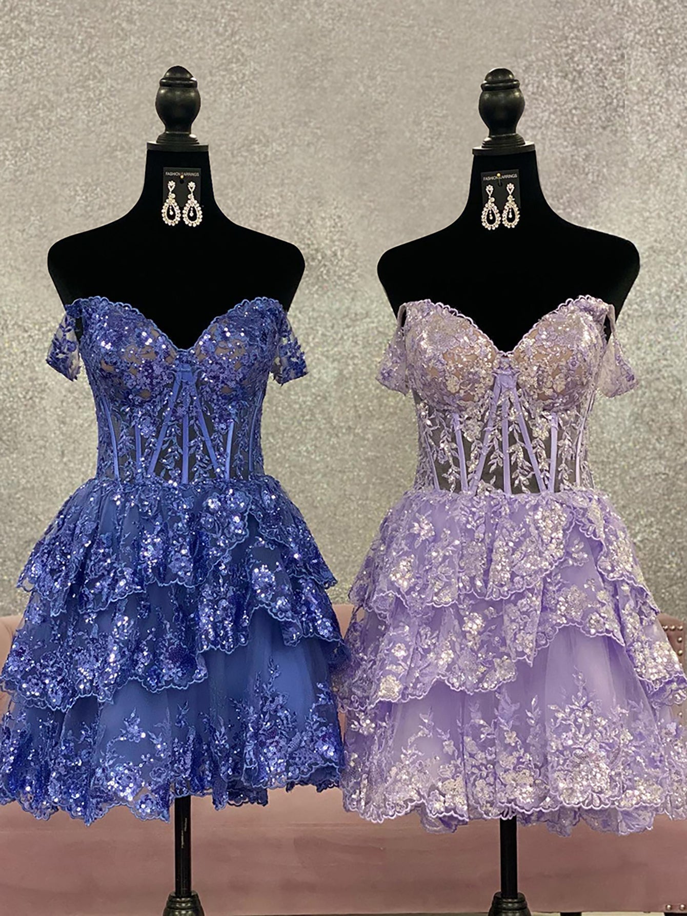 Everly A-Line Sweetheart Tiered Short Charming Homecoming Dress