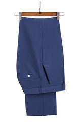 Newinlook Stylish Dark Blue Groomsmen Outfit with Peaked Lapel