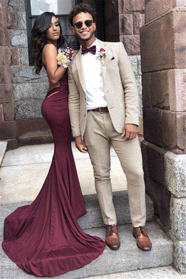 Newinlook Off-White Wedding Suit with Plaid from Men’s Wearhouse