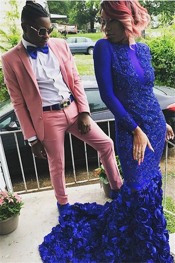 Newinlook Candy Pink Slim Fit Groom and Groomsmen Suit - Notched Lapel