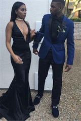 Newinlook Navy Blue Formal Business Suit - New Arrivals with Peaked Lapel for Dinner Prom
