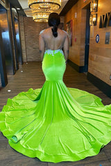 Newinlook Sleeveless Beading Backless Evening Dress