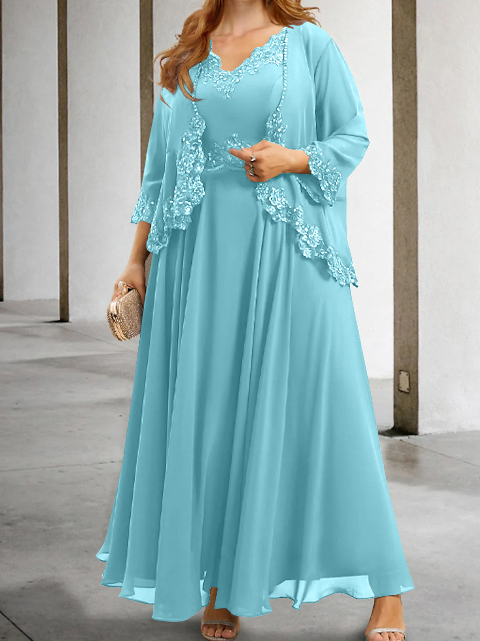 Elegant Mother of the Bride A-Line/Princess Dresses Featuring Applique & Sequins