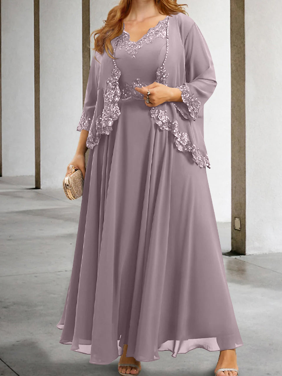 Elegant Mother of the Bride A-Line/Princess Dresses Featuring Applique & Sequins