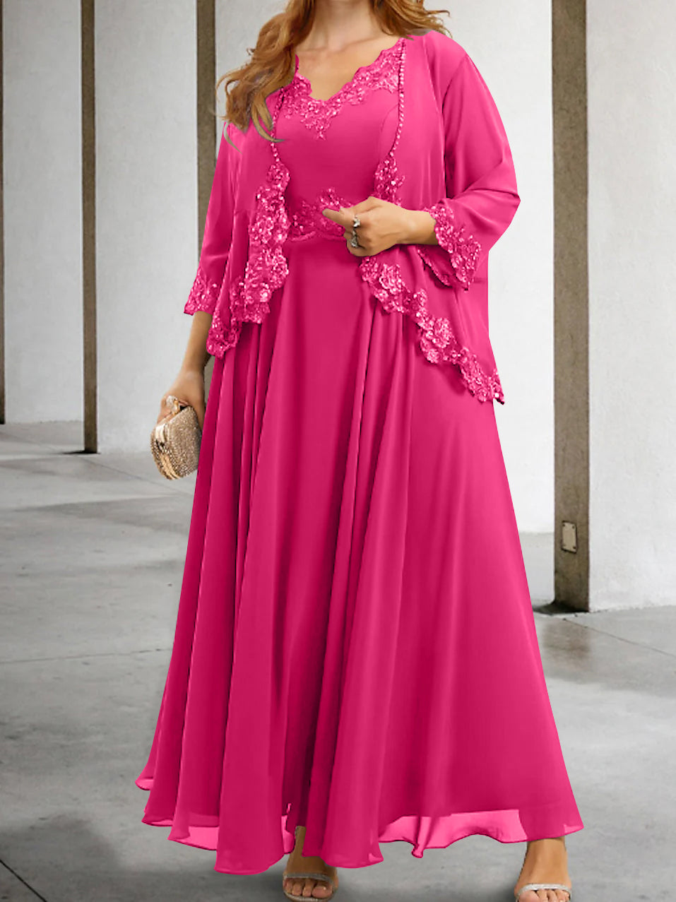 Elegant Mother of the Bride A-Line/Princess Dresses Featuring Applique & Sequins