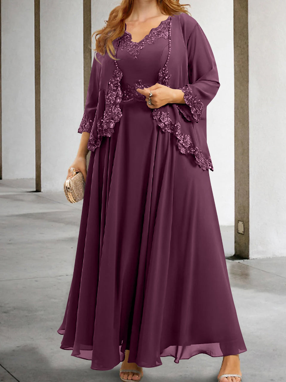 Elegant Mother of the Bride A-Line/Princess Dresses Featuring Applique & Sequins