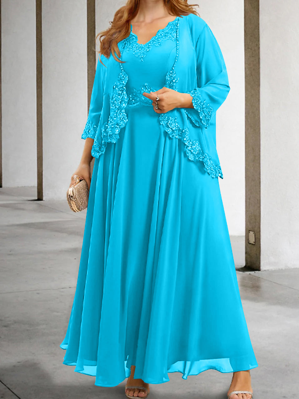 Elegant Mother of the Bride A-Line/Princess Dresses Featuring Applique & Sequins