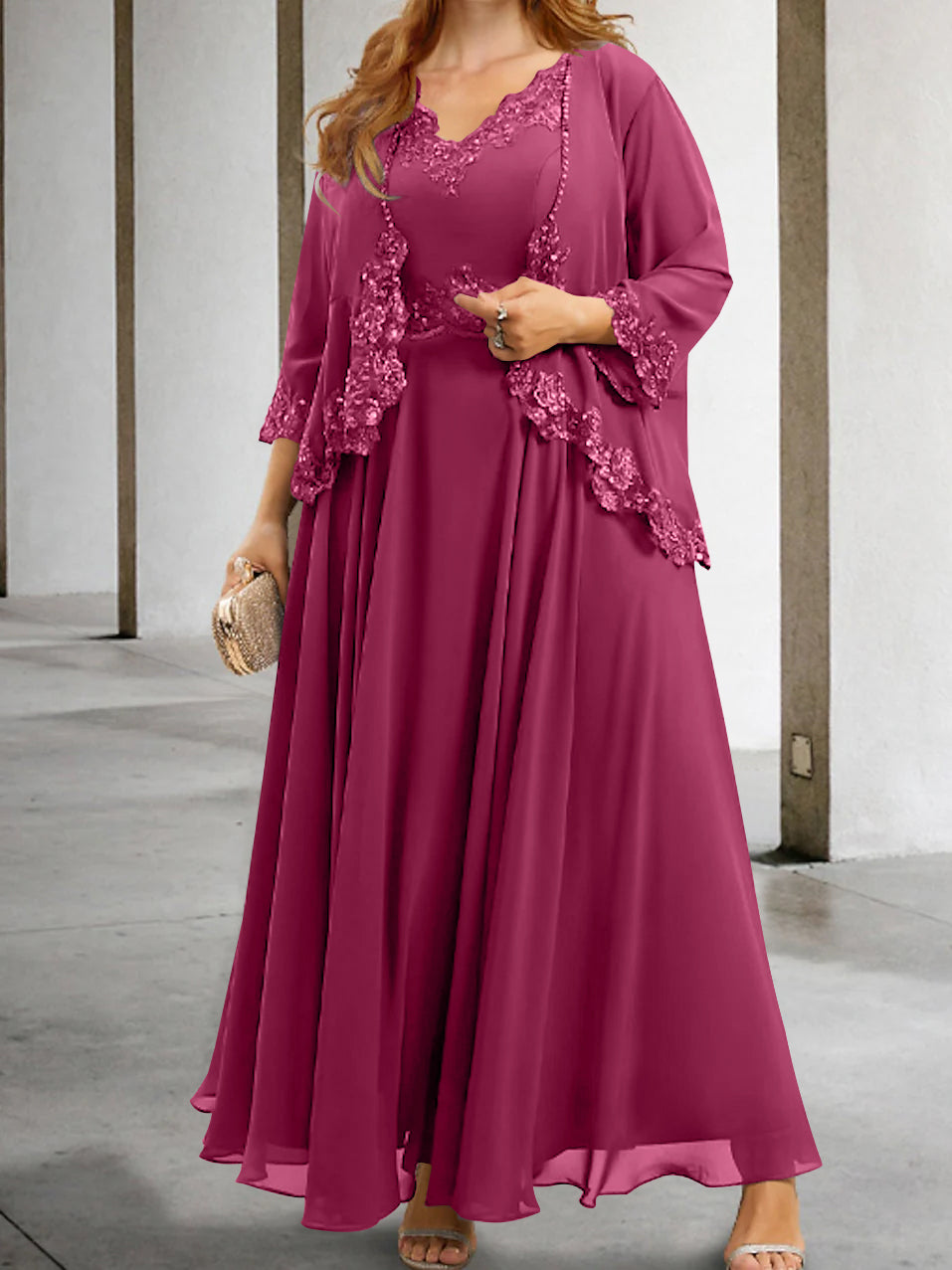 Elegant Mother of the Bride A-Line/Princess Dresses Featuring Applique & Sequins