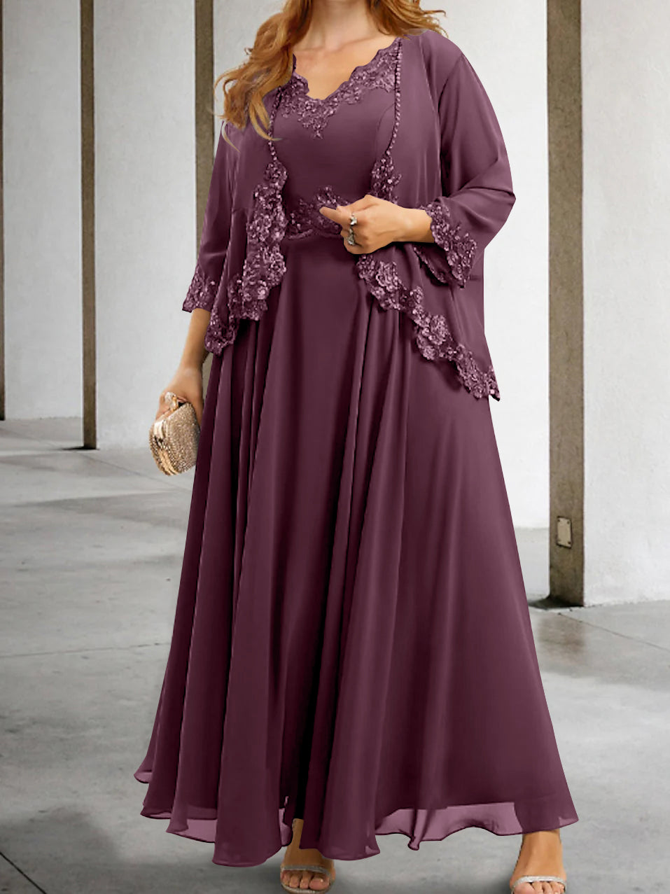 Elegant Mother of the Bride A-Line/Princess Dresses Featuring Applique & Sequins