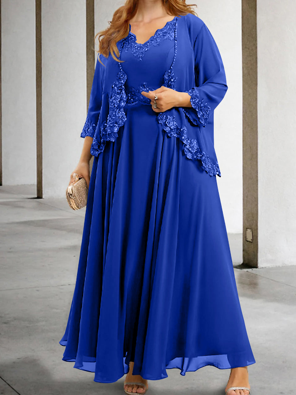 Elegant Mother of the Bride A-Line/Princess Dresses Featuring Applique & Sequins