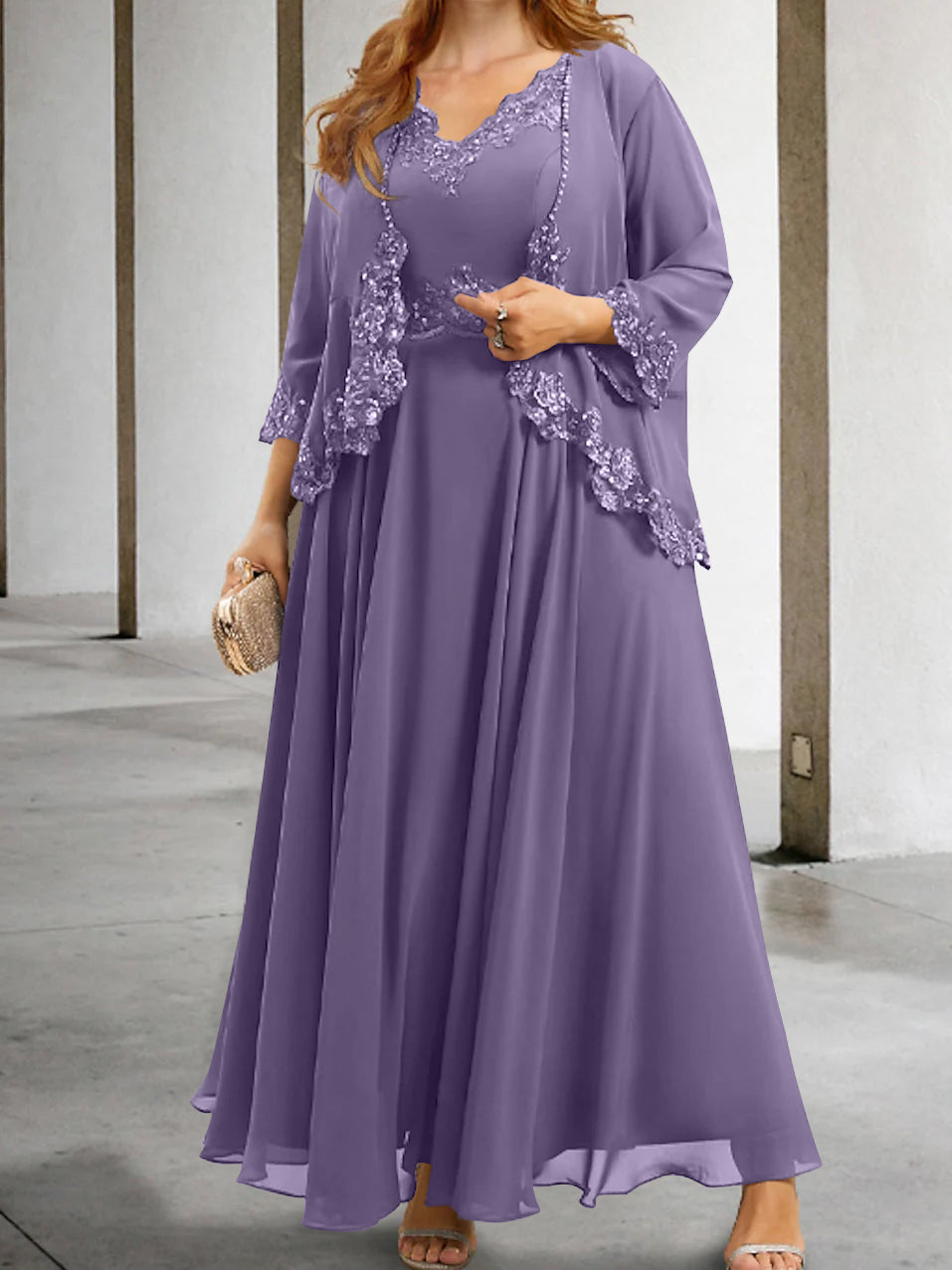 Elegant Mother of the Bride A-Line/Princess Dresses Featuring Applique & Sequins