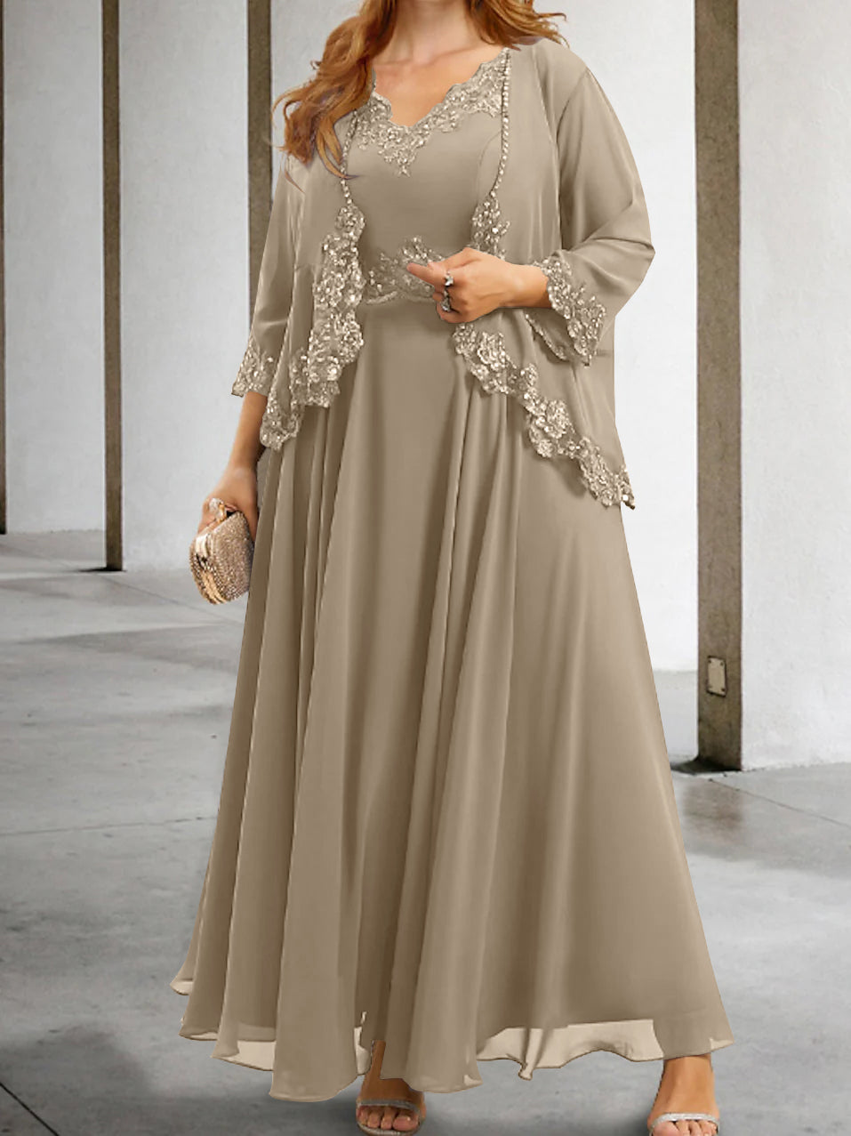 Elegant Mother of the Bride A-Line/Princess Dresses Featuring Applique & Sequins