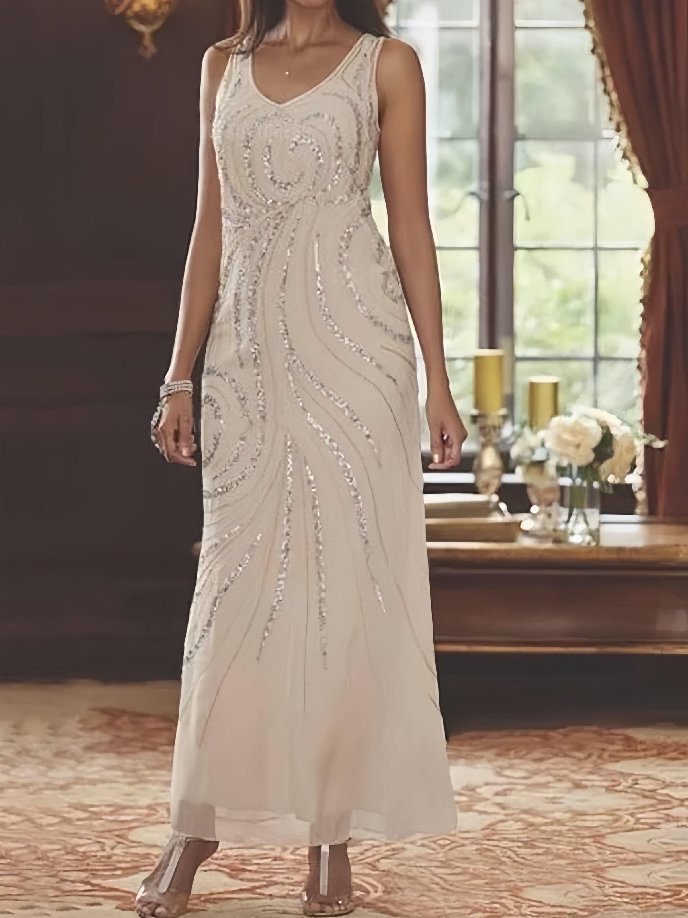 Jacketed Mother of the Bride & Groom Sheath/Column Dresses with Sequins