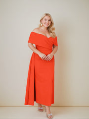 Princess A-Line Off-the-Shoulder Ankle-Length Dress for the Mother of the Bride