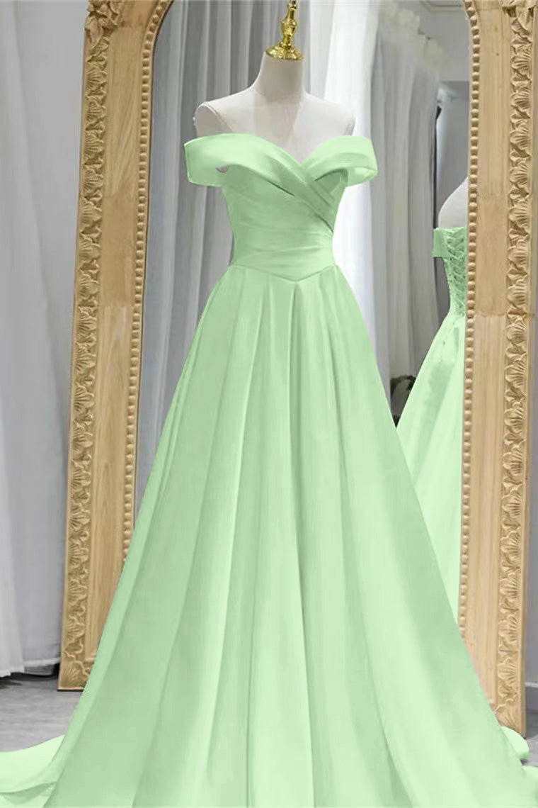 Newinlook Gorgeous Sweetheart White Off-The-Shoulder Evening Dress A-Line With Lace-Up