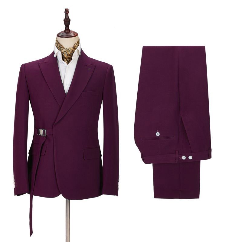 Newinlook Elegant Best-Fit Two-Piece Wedding Suit for Groom with Peaked Lapel