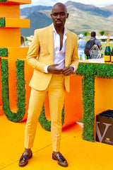 Newinlook New Yellow Prom Attire with Shawl Lapel for Men 2024