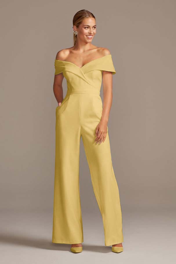 Newinlook Graceful White Off-the-Shoulder Sleeveless Strapless Long Jump Suit