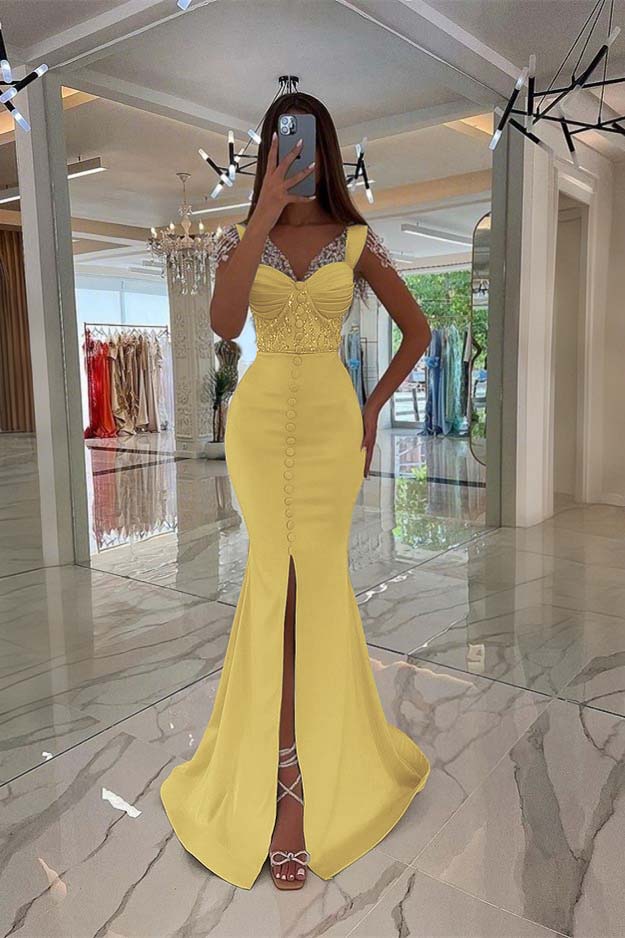 Amazing Mint Green Cap Sleeves Formal Dress Long Front Slit With Buttons Beads