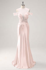 Strapless Sleeveless Long Mermaid Formal Dress With Appliques Pleated