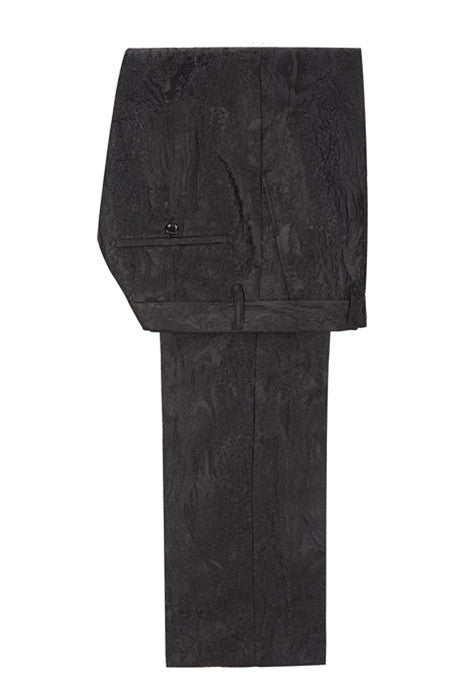 Newinlook David Stylish Black Double-Breasted Peaked Lapel Wedding Suit for Groom