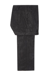 Newinlook David Stylish Black Double-Breasted Peaked Lapel Wedding Suit for Groom