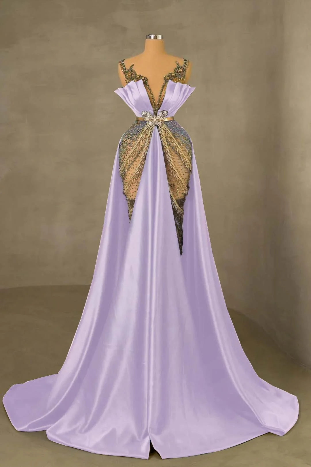 Heavy Emerald Green Straps Mermaid Formal Dress With Sleeveless Long