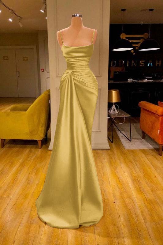 Cabernet Spaghetti Strap Sleeveless Pleated Formal Dress Mermaid With Ruffles