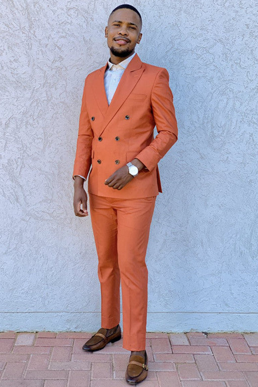 Newinlook Handsome Double Breasted Business Evening Suit for Men with Peaked Lapel