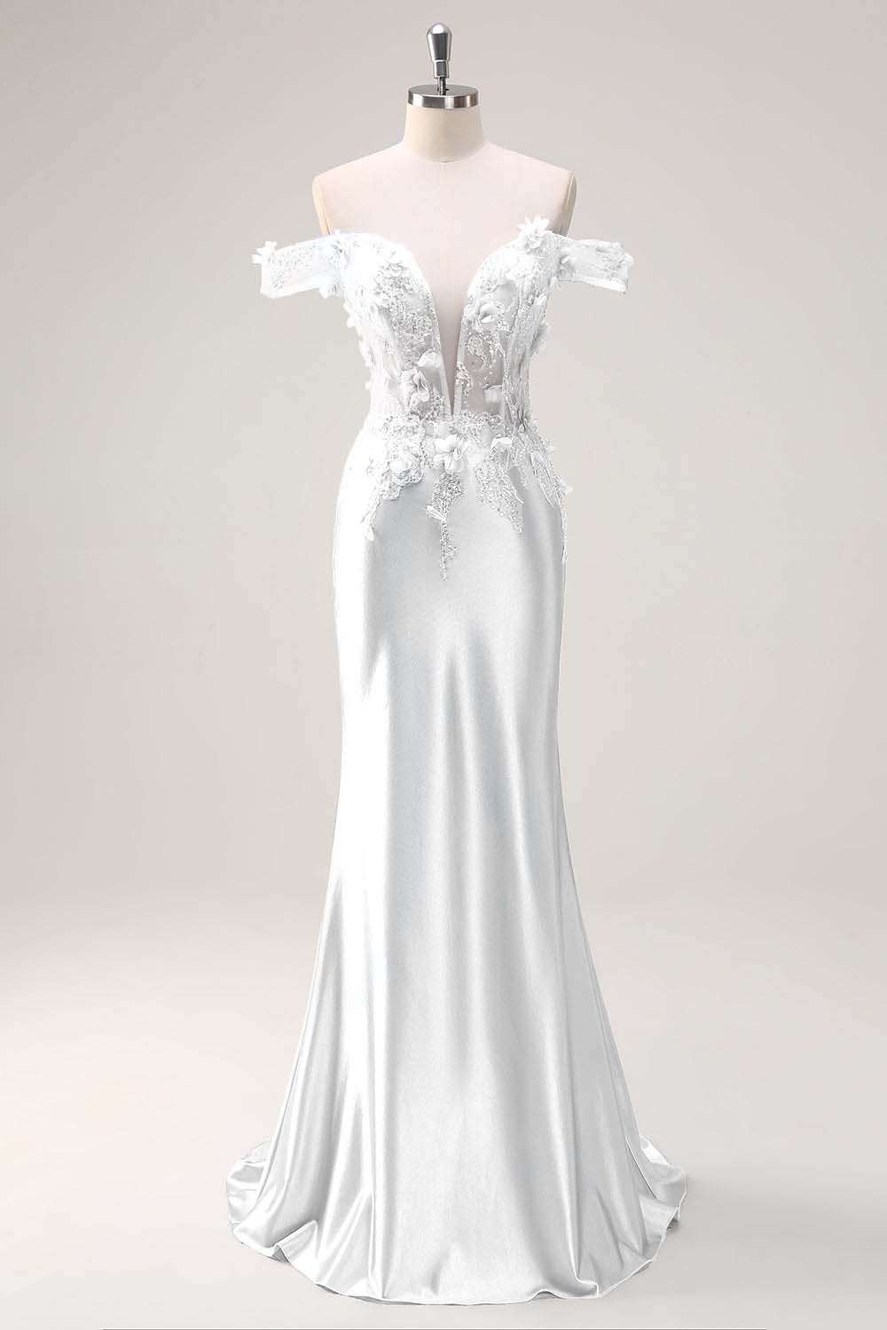 Strapless Sleeveless Long Mermaid Formal Dress With Appliques Pleated