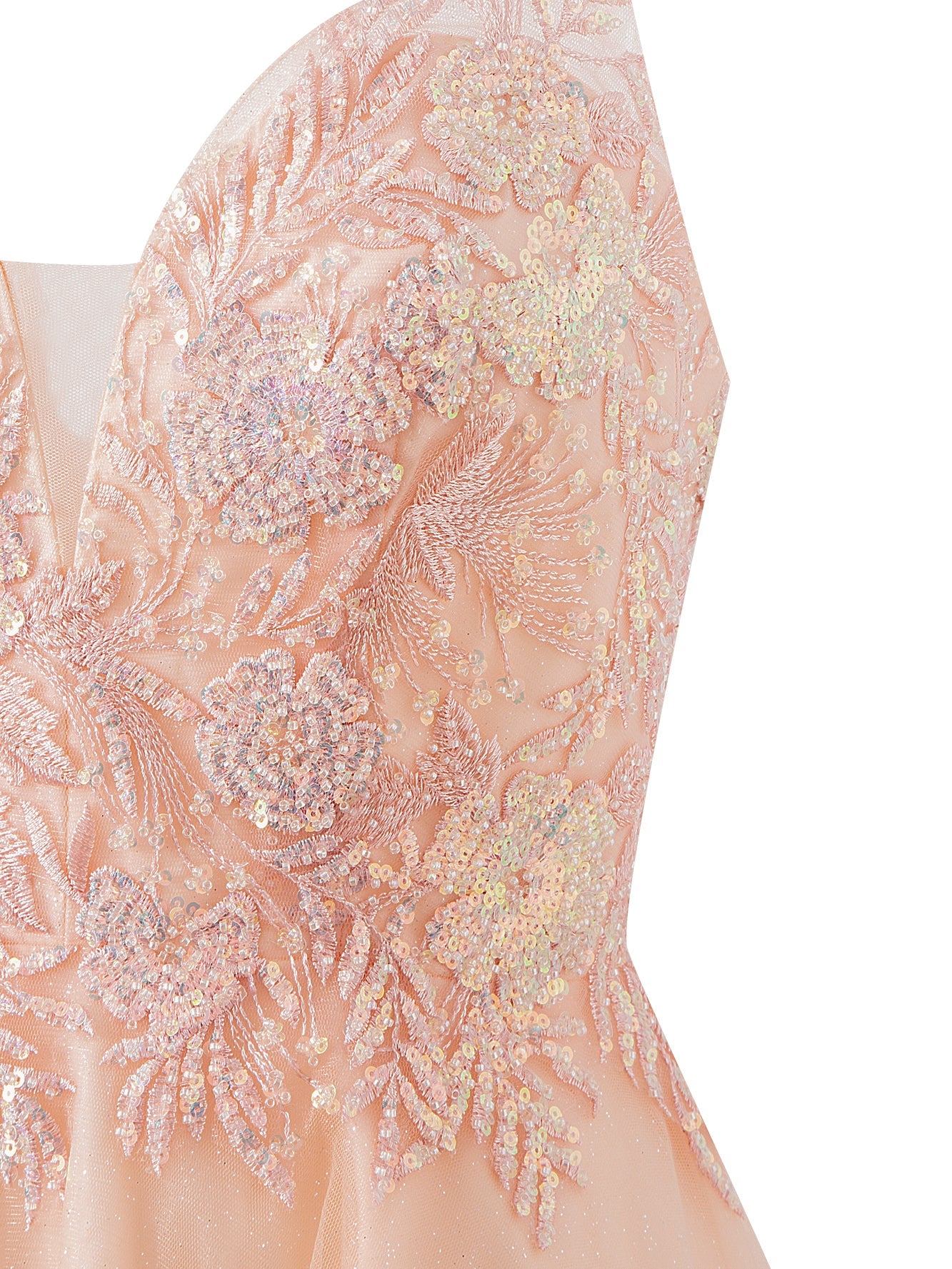 Grace A-Line Short Spaghetti-Strap Glittery Tulle Homecoming Dress