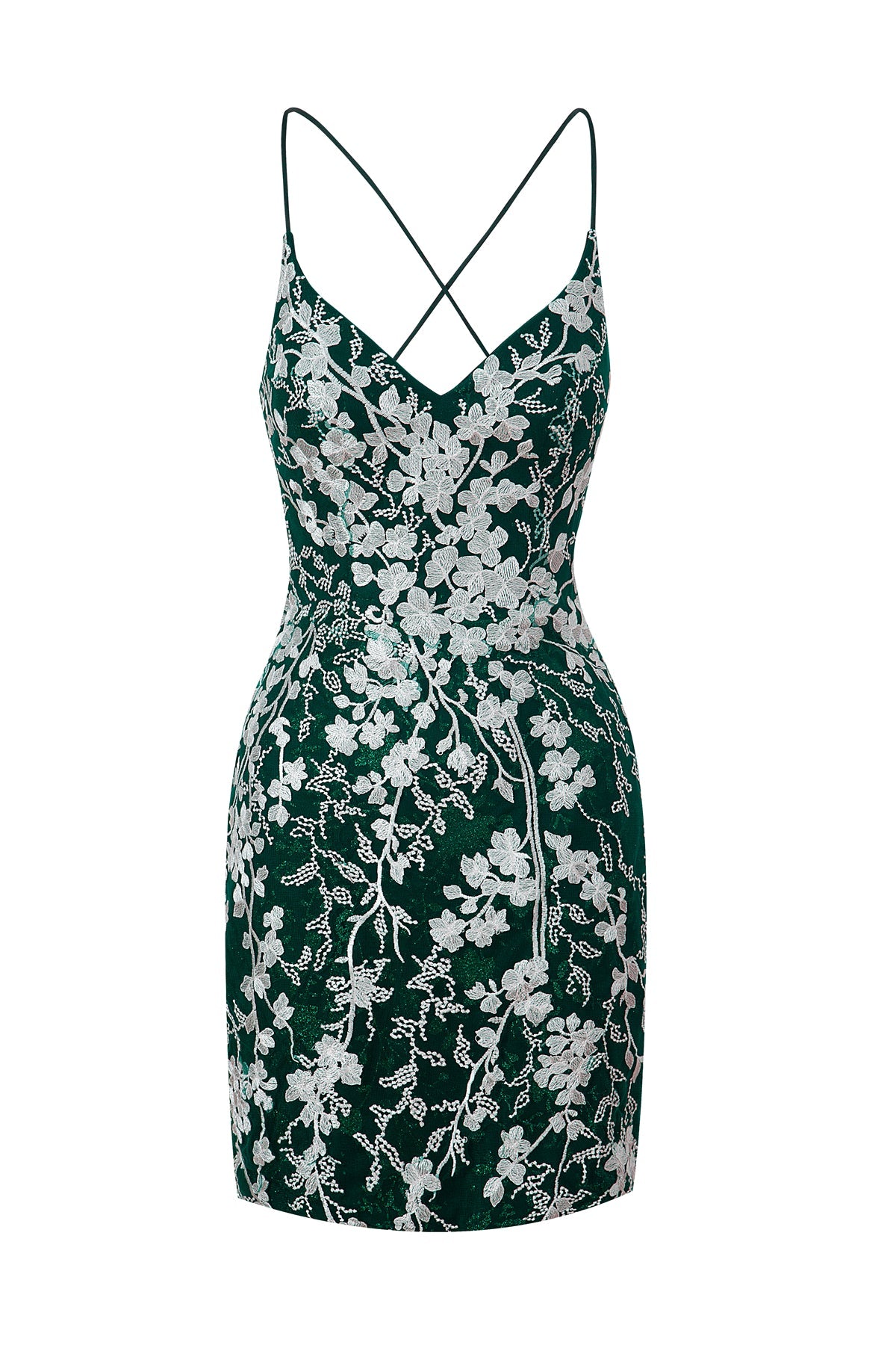 Savannah Sheath Short Spaghetti Strap Lace Homecoming Dress
