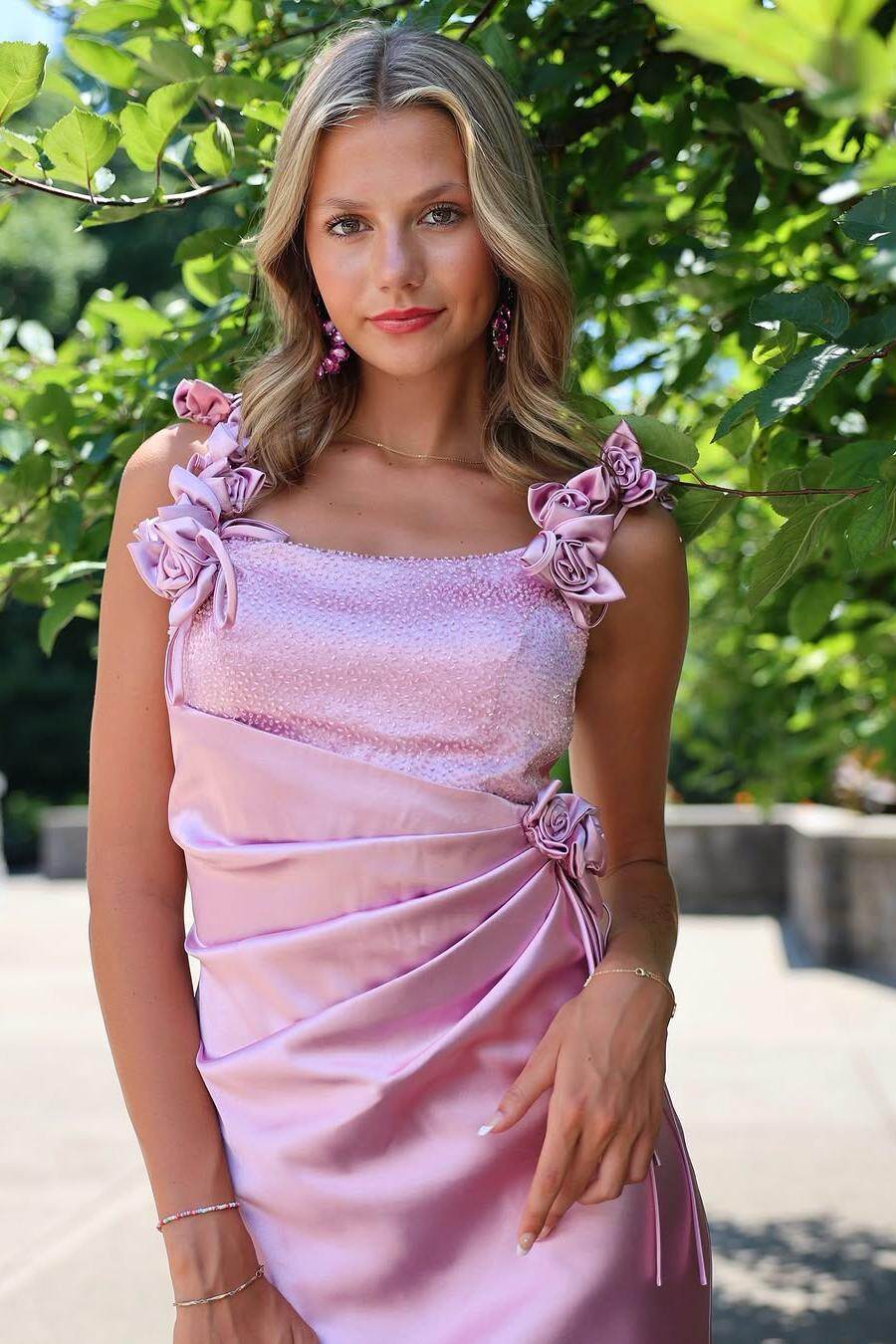 Charming Sleeveless Straps Mermaid Long Formal Dress With Pleated