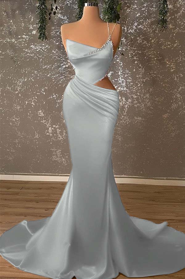 Newinlook Glamorous Red Mermaid Spaghetti Strap Evening Dress