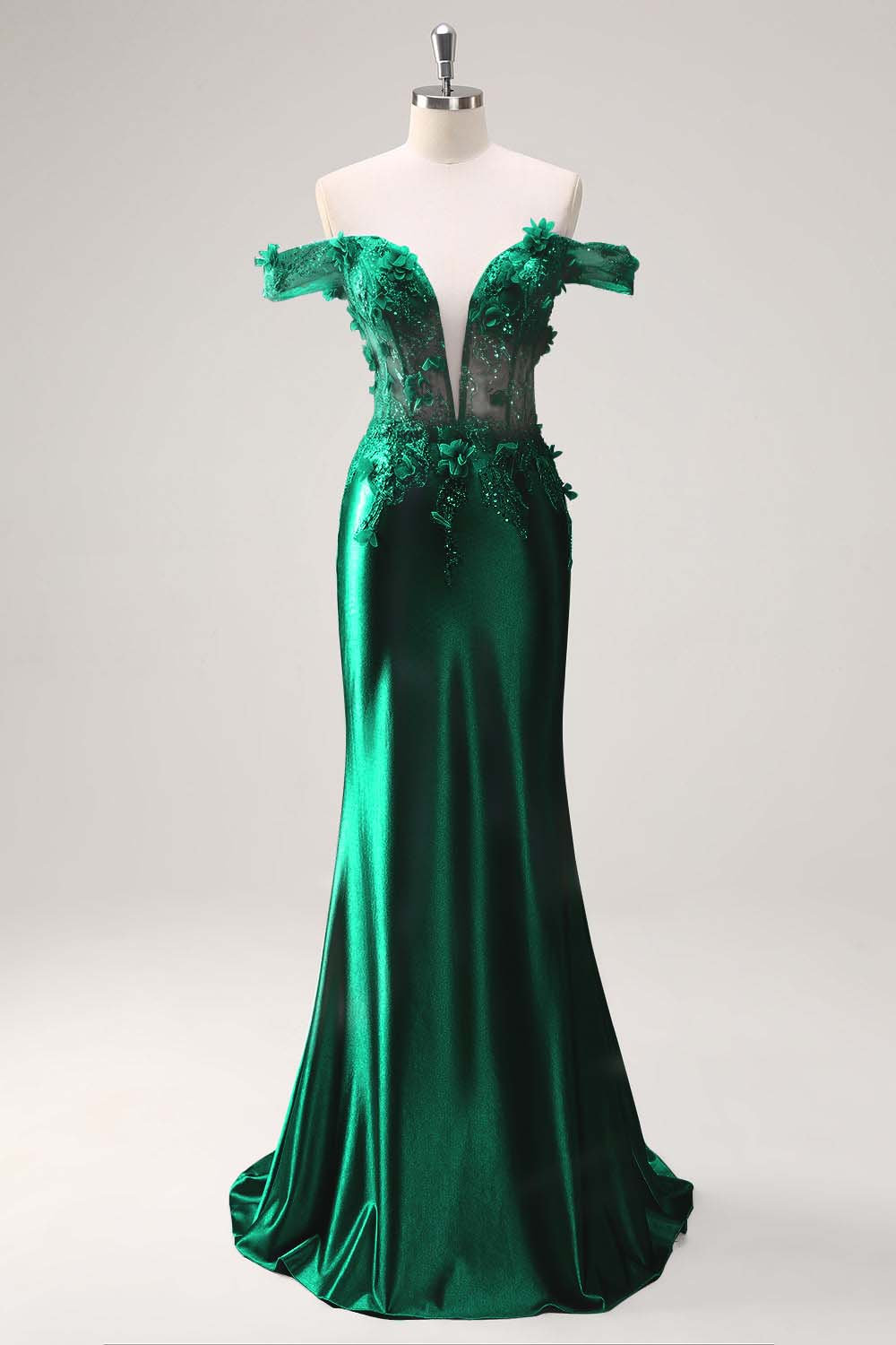 Strapless Sleeveless Long Mermaid Formal Dress With Appliques Pleated