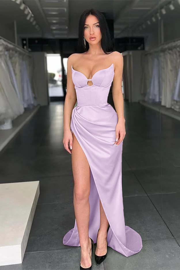 Newinlook Light Green Mermaid Sweetheart Evening Dress With Split