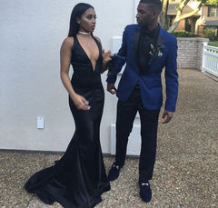 Newinlook Navy Blue Formal Business Suit - New Arrivals with Peaked Lapel for Dinner Prom