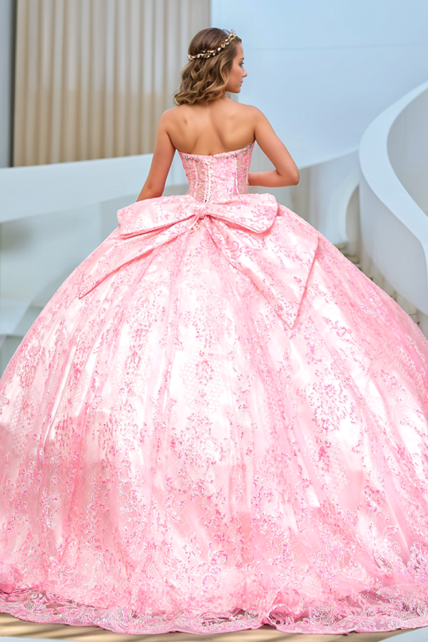 Sweetheart Neckline Ball Gown Beaded Sequins & Tulle Quinceanera Dress for Sweet 16 & Birthday Parties