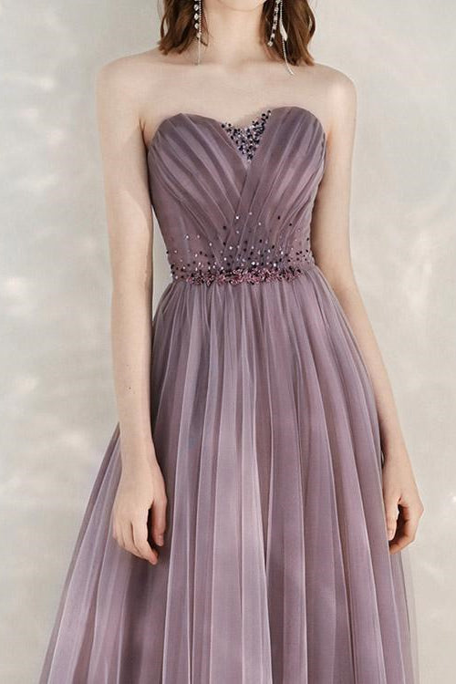 Elegant Infinity Tulle Off the Shoulder Sweetheart Long Formal Dress With Sequins