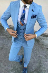 Newinlook Popular Business Casual Men's Suit for Prom Three Pieces with Notched Lapel
