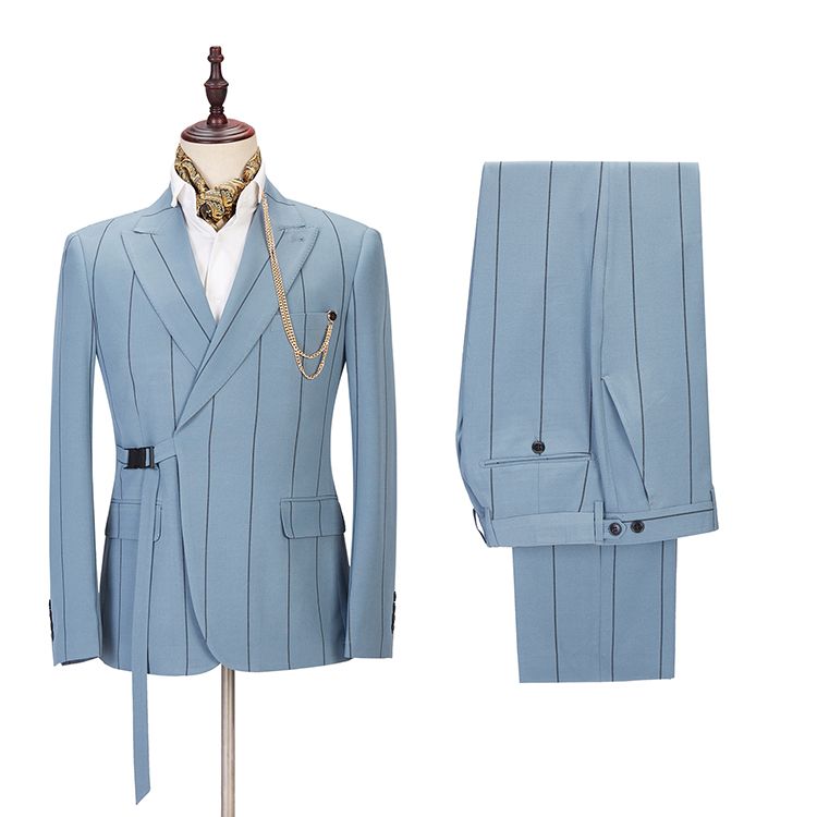 Newinlook Popular Striped Peaked Lapel Wedding Suit from Men’s Wearhouse