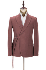 Newinlook Stylish Two-Piece Groom and Groomsmen Suit with Peaked Lapel