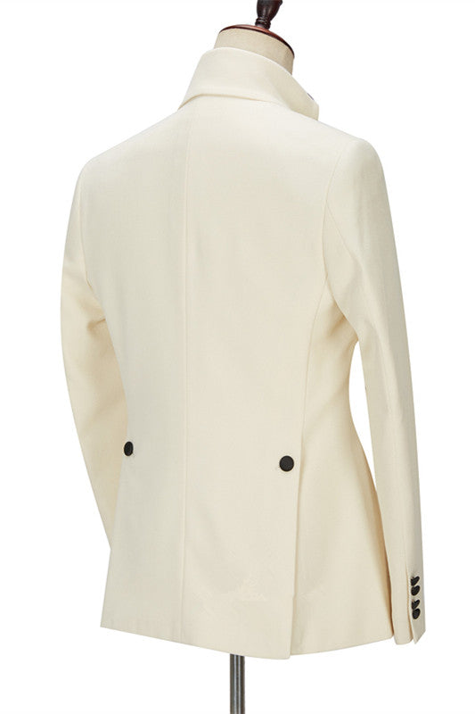 Newinlook Handsome White One-Button Men's Wearhouse Wedding Suit